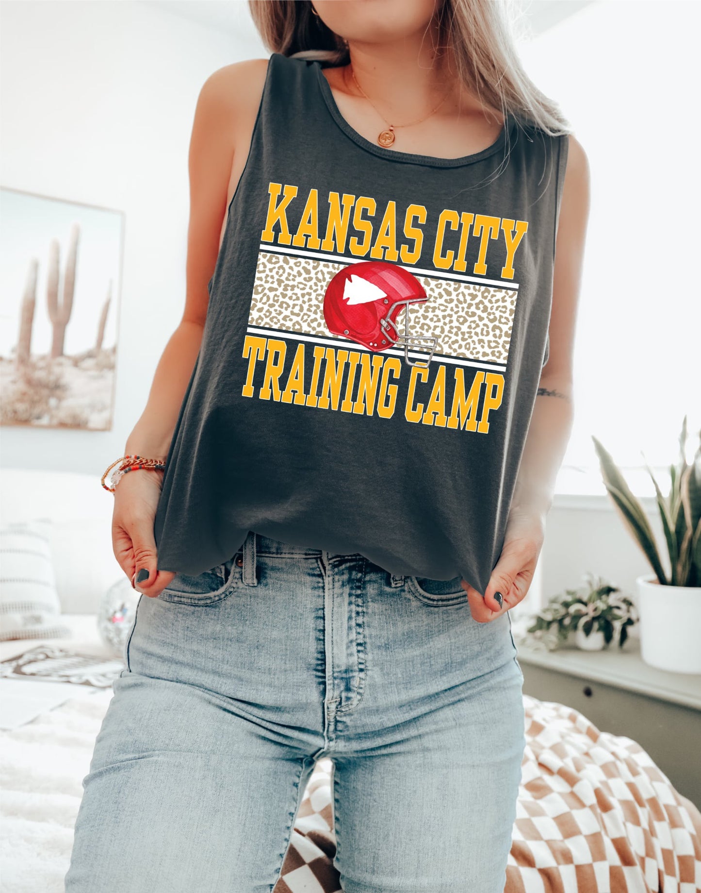 Kansas City Leopard Training Camp Pepper Tank Top