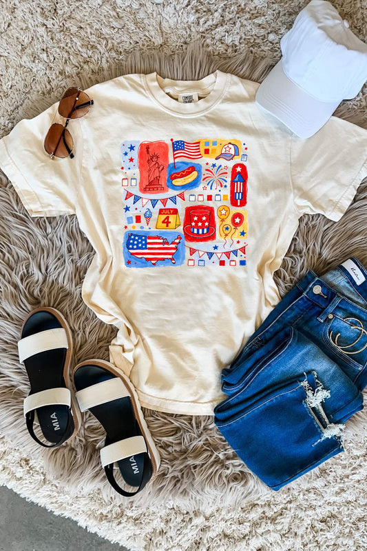 All Things 4th Of July Ivory Tee