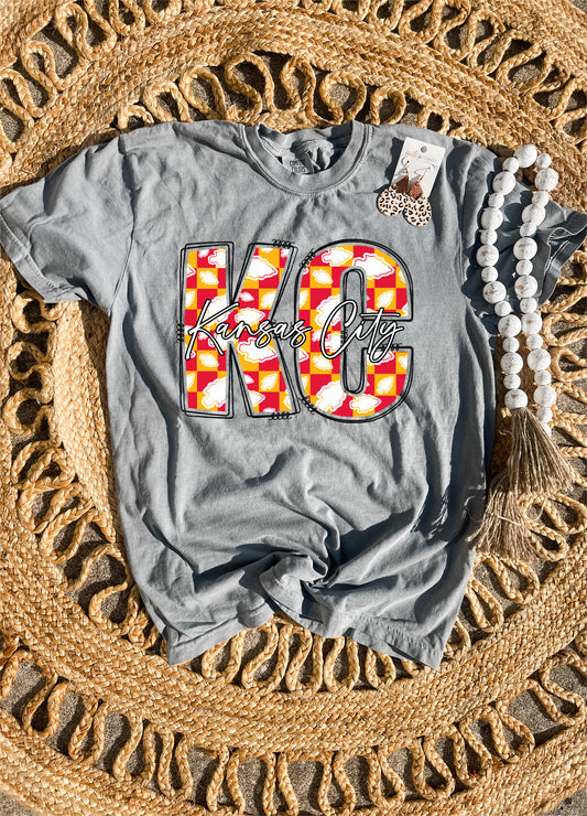 Arrowhead KC Kansas City Grey Tee