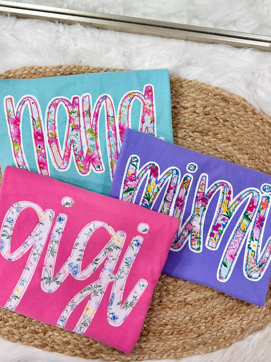 **PREORDER** Custom Floral Name Tees