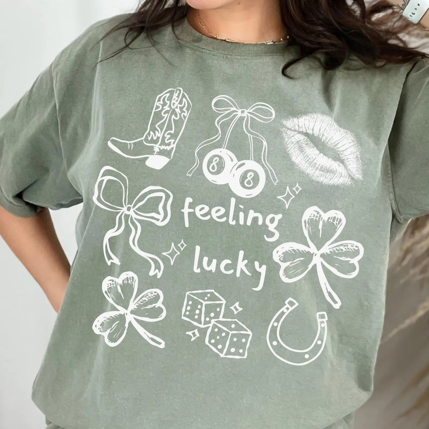 Feeling Lucky Moss Tee