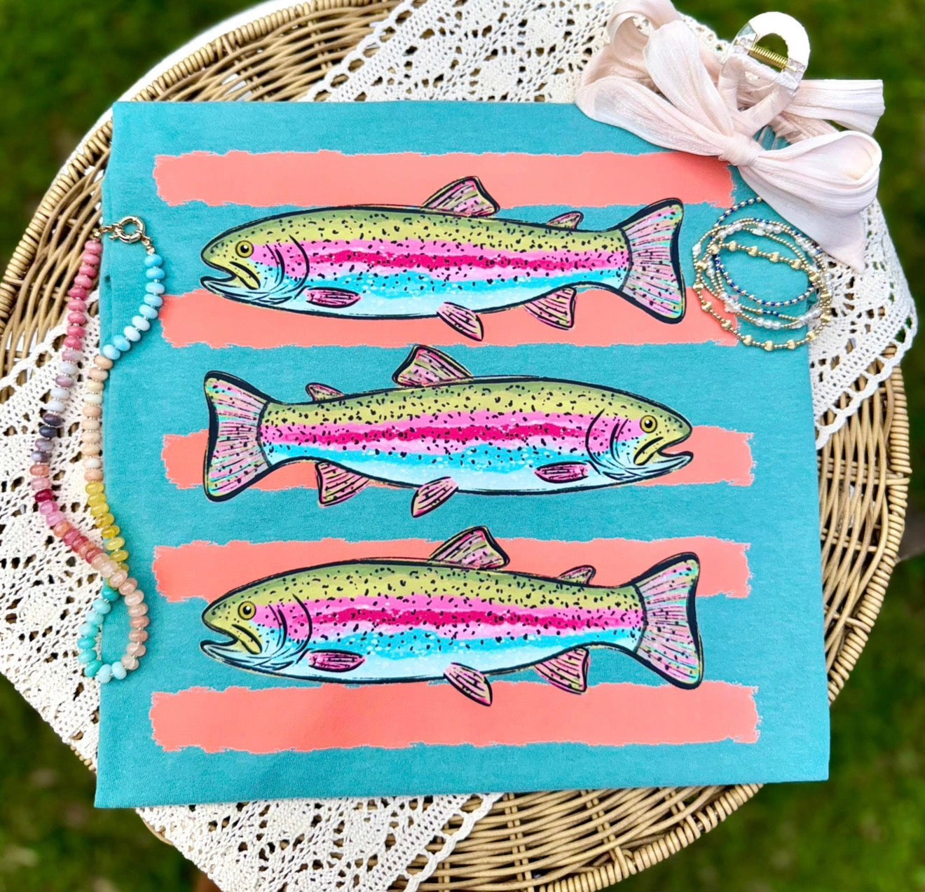 **DEAL OF THE DAY** Spotted Fish Seafoam Tee