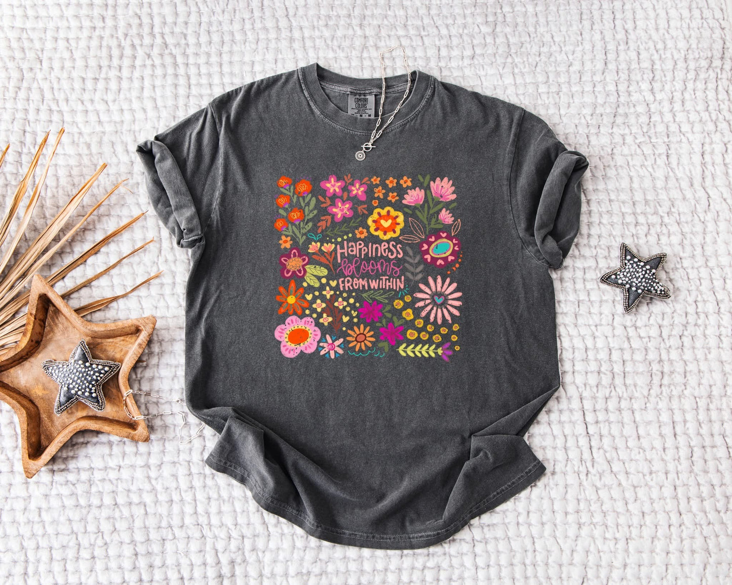 Happiness Blooms From Within Pepper Tee