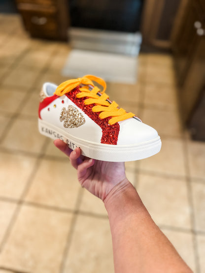 **READY TO SHIP** KC Game Day Glitter Shoes