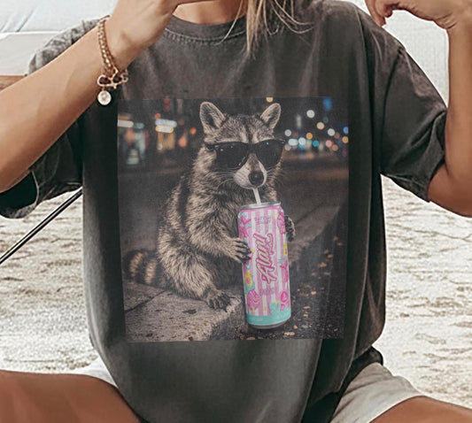 Raccoon Drink Pepper Tee