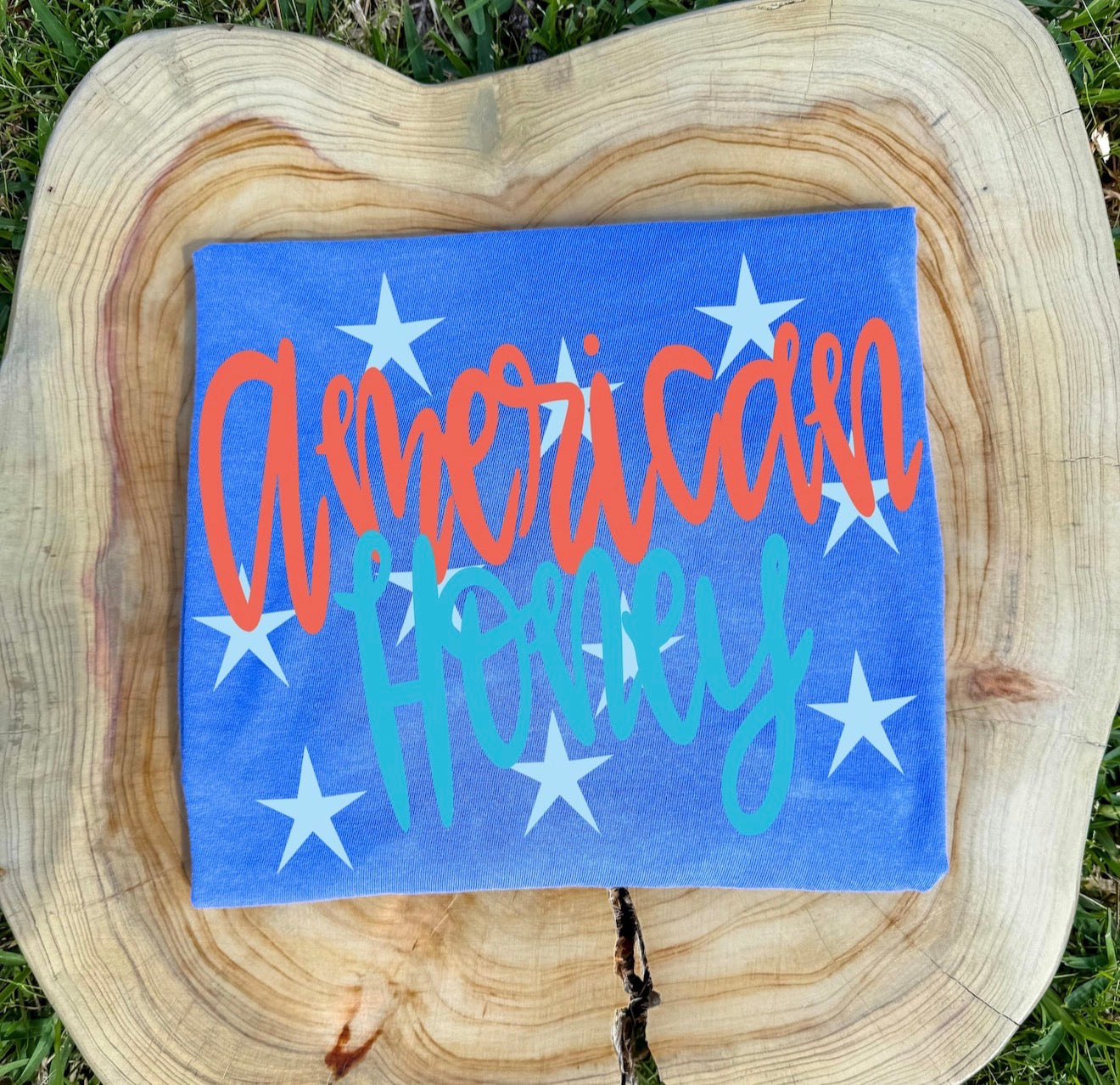 Red & Blue American Honey Flo Blue Tee