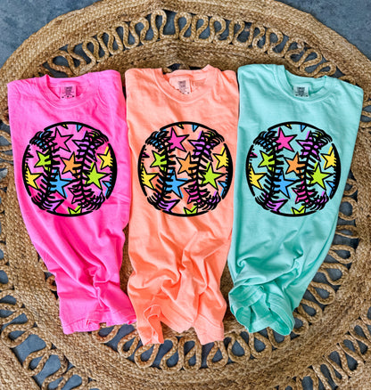 Colorful Stars Trendy Baseball