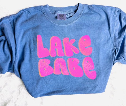 Distressed Lake Babe Flo Blue Tee/Tank