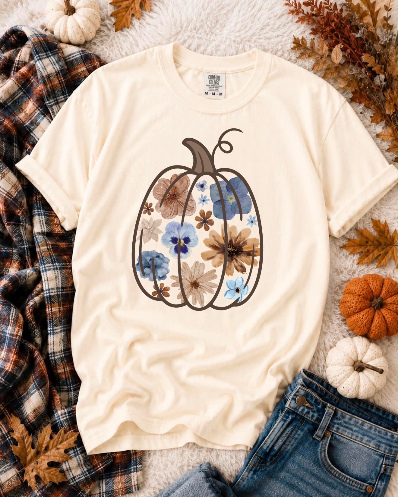 Pastel Pumpkin Ivory Tee