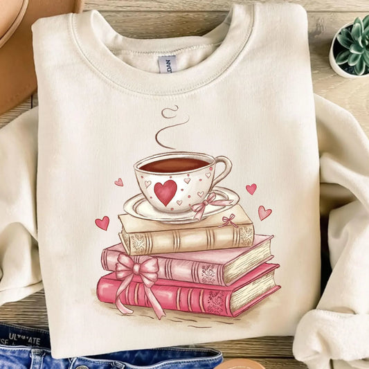 Warm Drink & Books Sand Sweatshirt