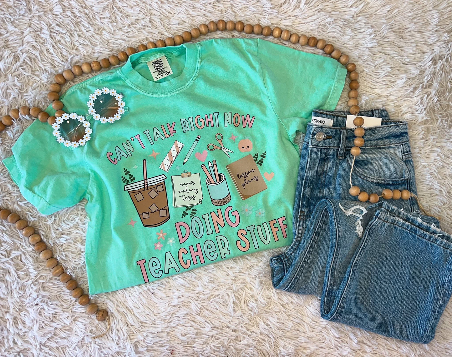 Can’t Talk Right Now Doing Teacher Stuff Island Reef Tee