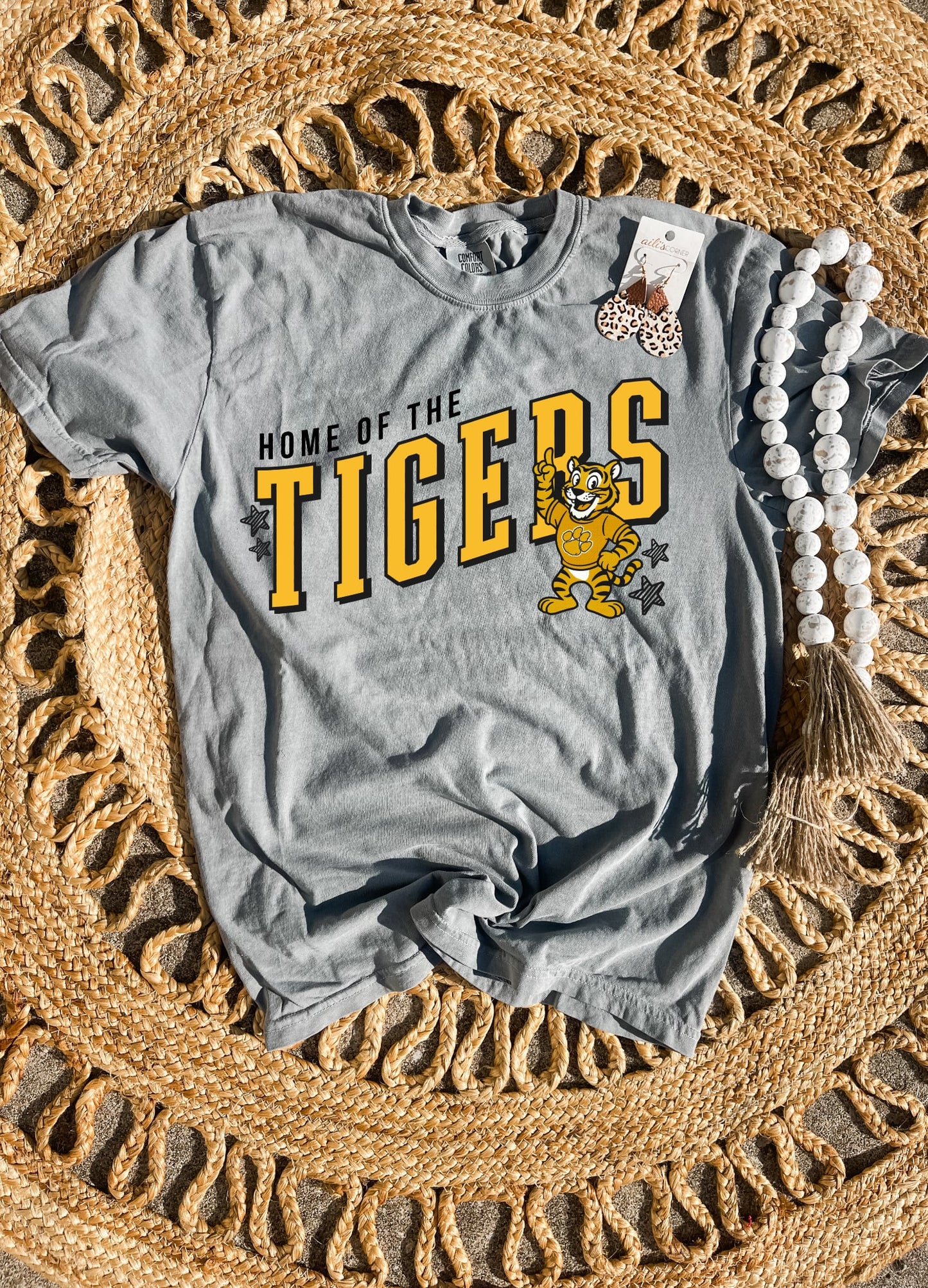 Home Of The Tigers Grey Tee