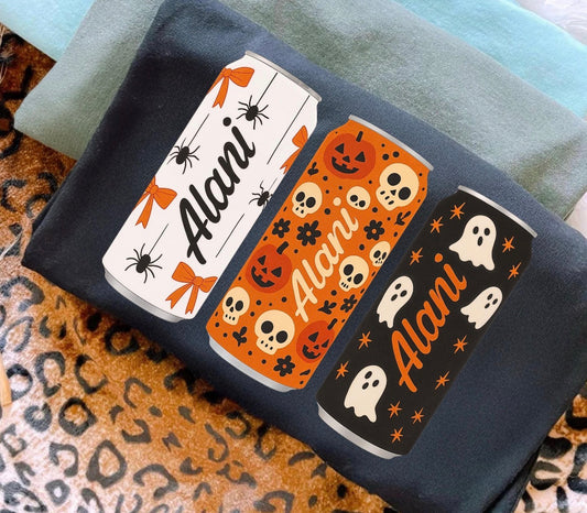 Triple Ghost Fall Drinks Black Tee
