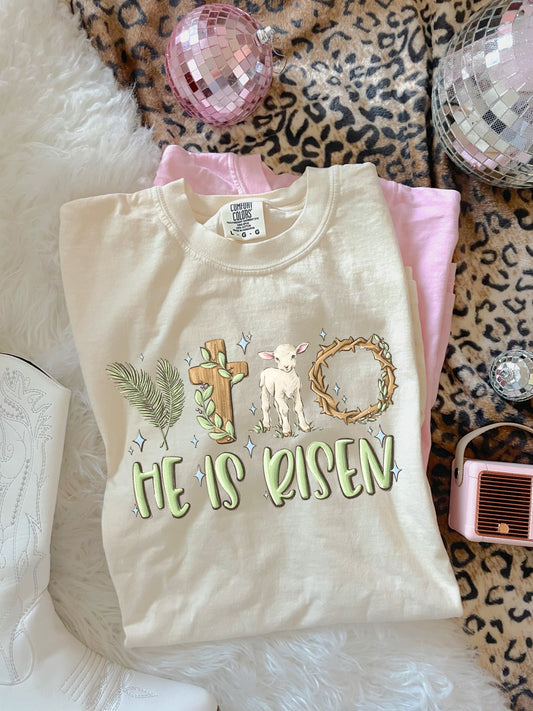 He Is Risen Signs Ivory Tee