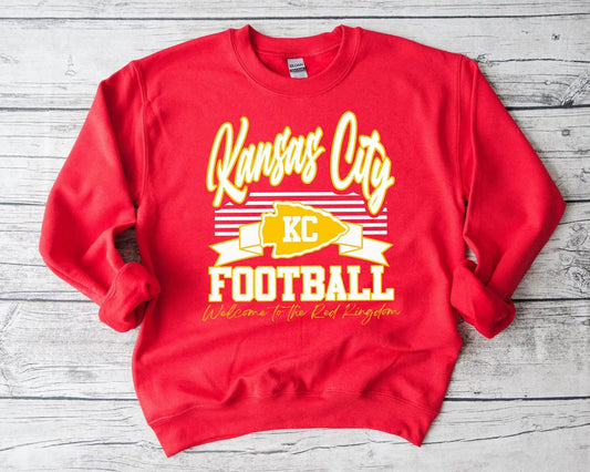 **HALFTIME DEAL** Kansas City Football Welcome To The Red Kingdom Red Sweatshirt