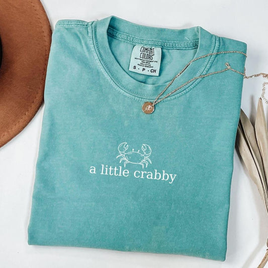 Small A Little Crabby Seafoam Tee