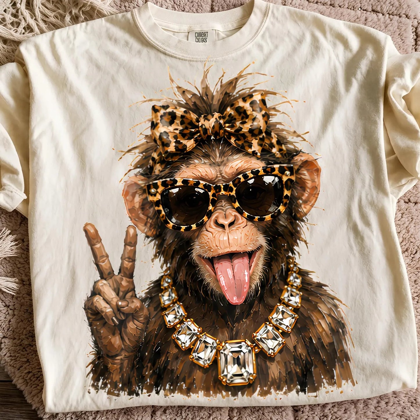 Glam Monkey Ivory Tee