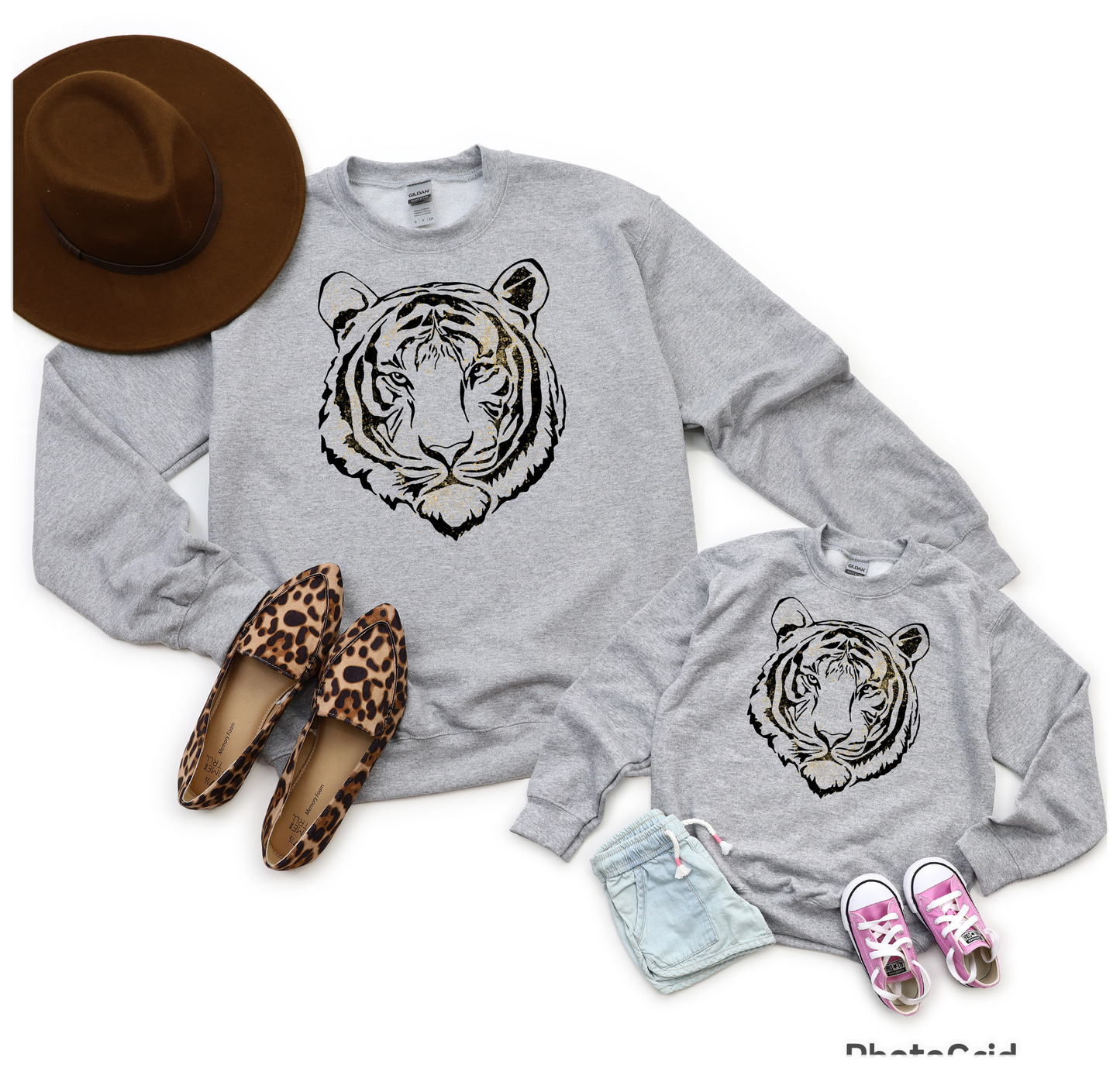 Tiger Face Sports Grey Sweatshirt