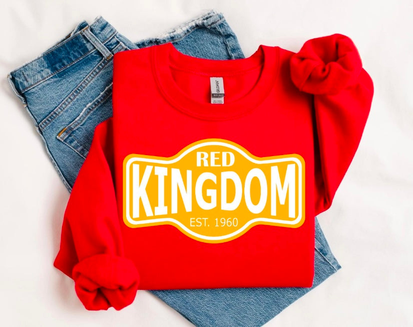 **HALFTIME DEAL** Red Kingdom Sign Est 1960 Red Sweatshirt