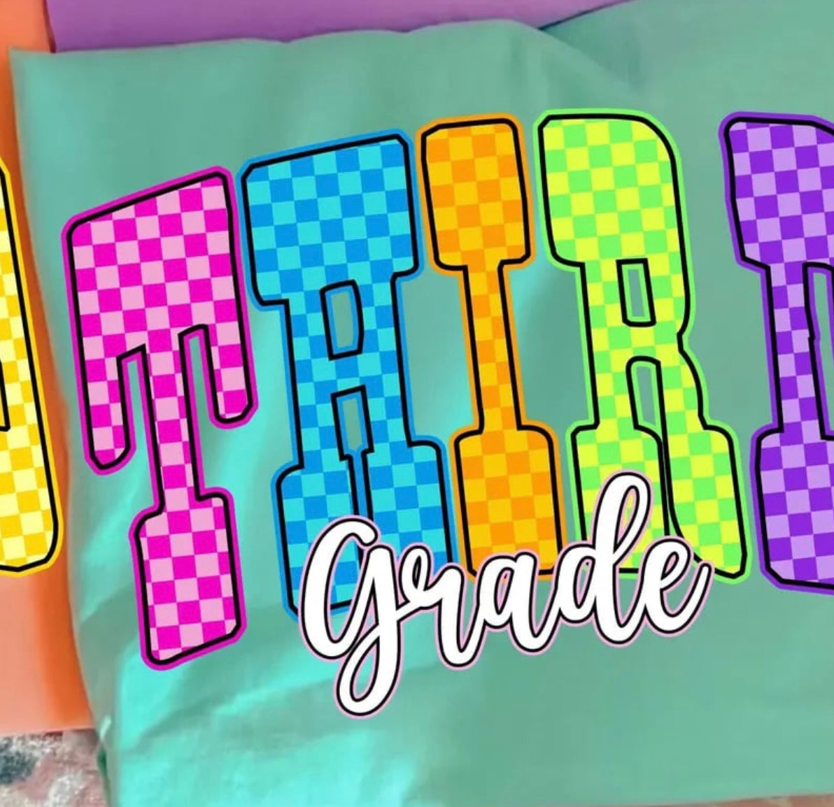 **BACK TO SCHOOL** Checkered Grade Island Reef Tee