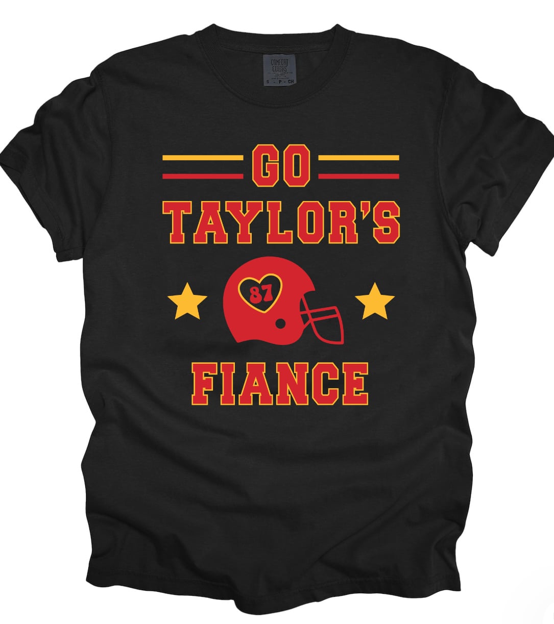 Double Gold Stars Go Taylor’s Fiance Black Tee