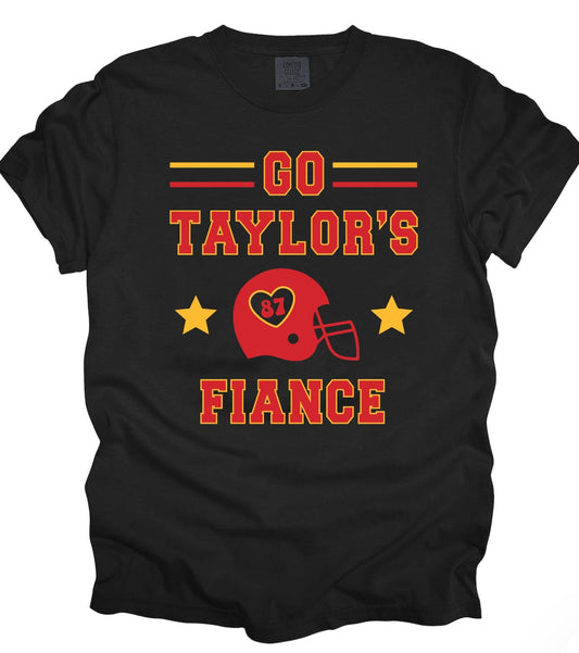 Double Gold Stars Go Taylor’s Fiance Black Tee