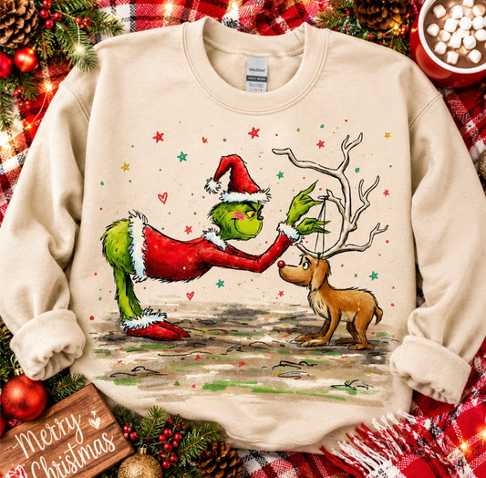 **CHRISTMAS IN JULY** Reindeer Games Sand Sweatshirt