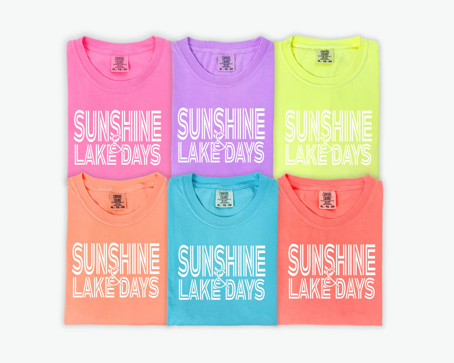 Sunshine & Lake Days Tee Color Options