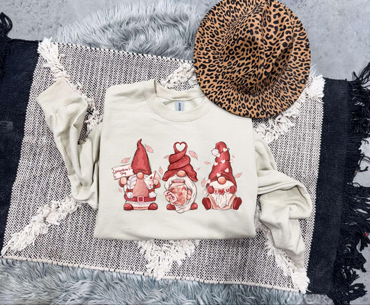 Valentine's Gnomes Sand Sweatshirt