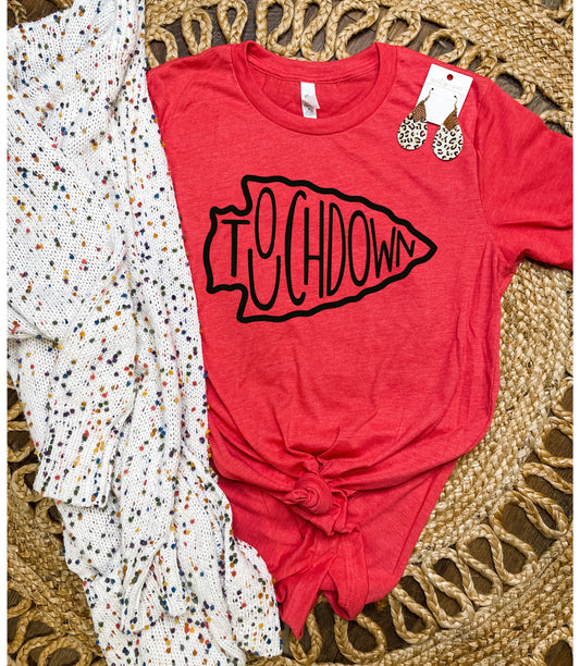 Touchdown Heather Red Tee