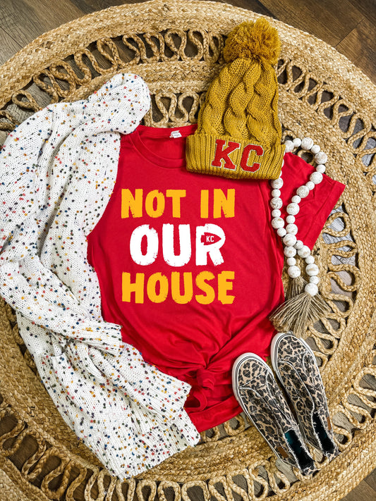 **HALFTIME DEALS** Not In Our House Red Tee