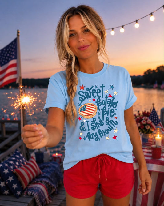 Sweet Potato Pie & I Shut My Mouth Chambray Tee