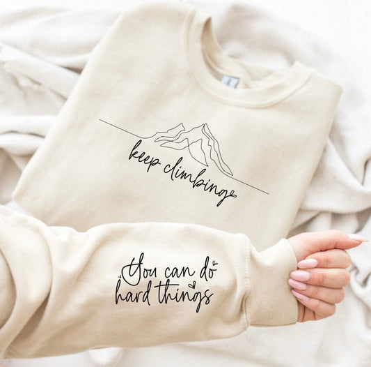 Black Keep Climbing Sand Sweatshirt