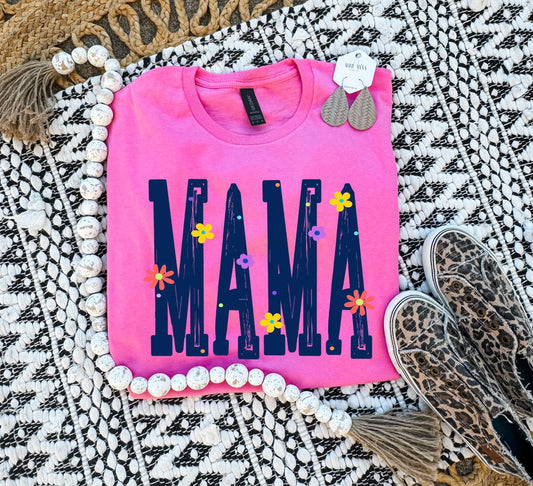 Tall Mama Heather Hot Pink Tee