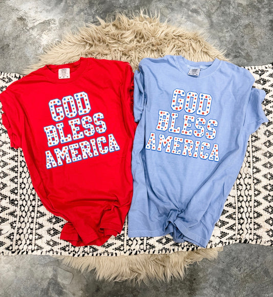 Stars God Bless America Tee