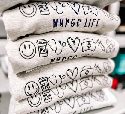 **EMBROIDERED** Occupation Icon Ash Sweatshirt