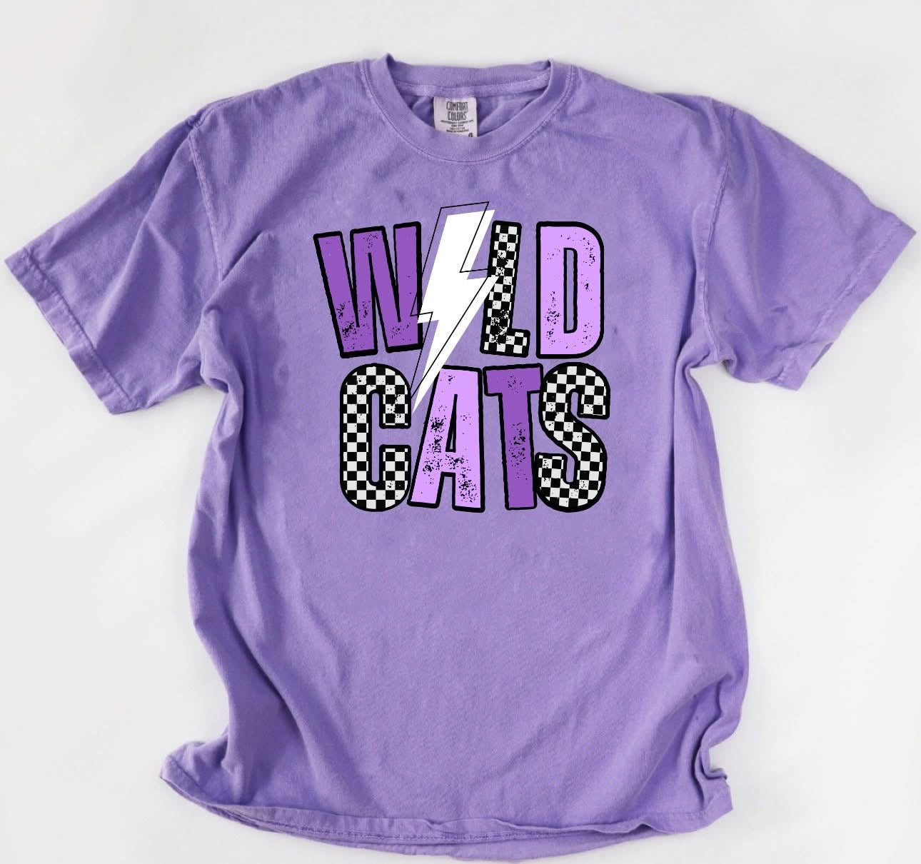 Lightening Bolt Wildcats Violet Tee