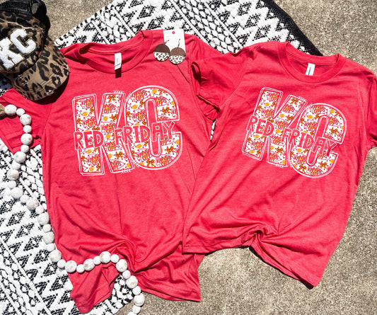KC Block Red Friday Heather Red Tee