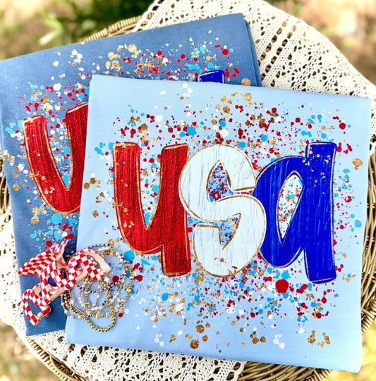 **DEAL OF THE DAY** USA Splatter Tee Option