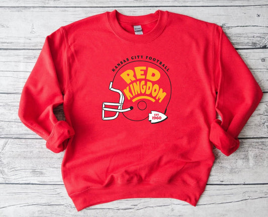 **HALFTIME DEAL** Transparent Red Kingdom Red Helmet Red Sweatshirt