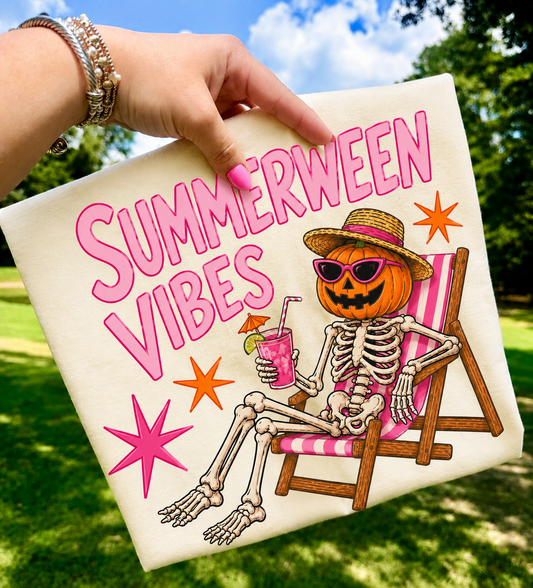 Summerween Vibes Ivory Tee