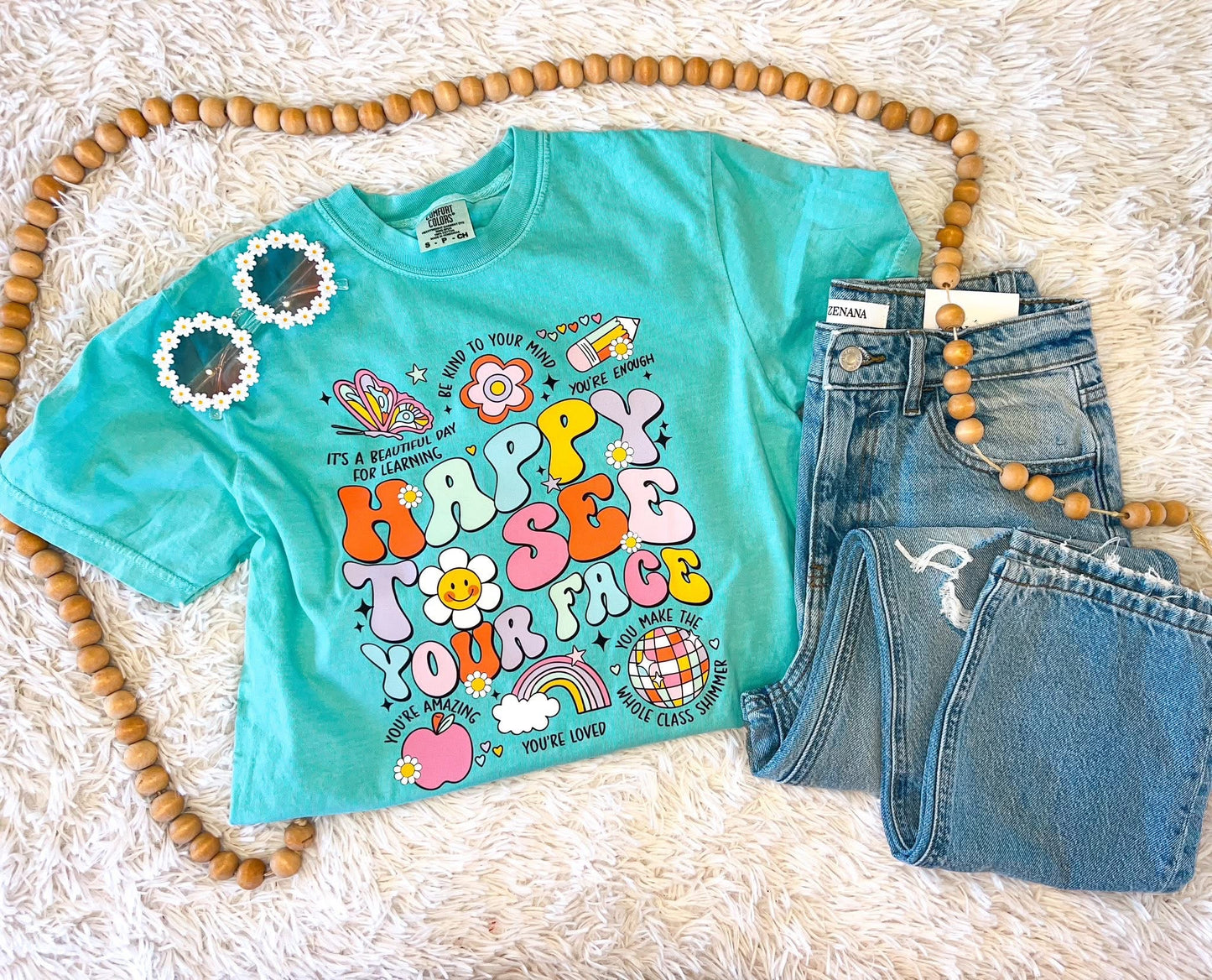 Happy To See Your Face Chalky Mint Tee