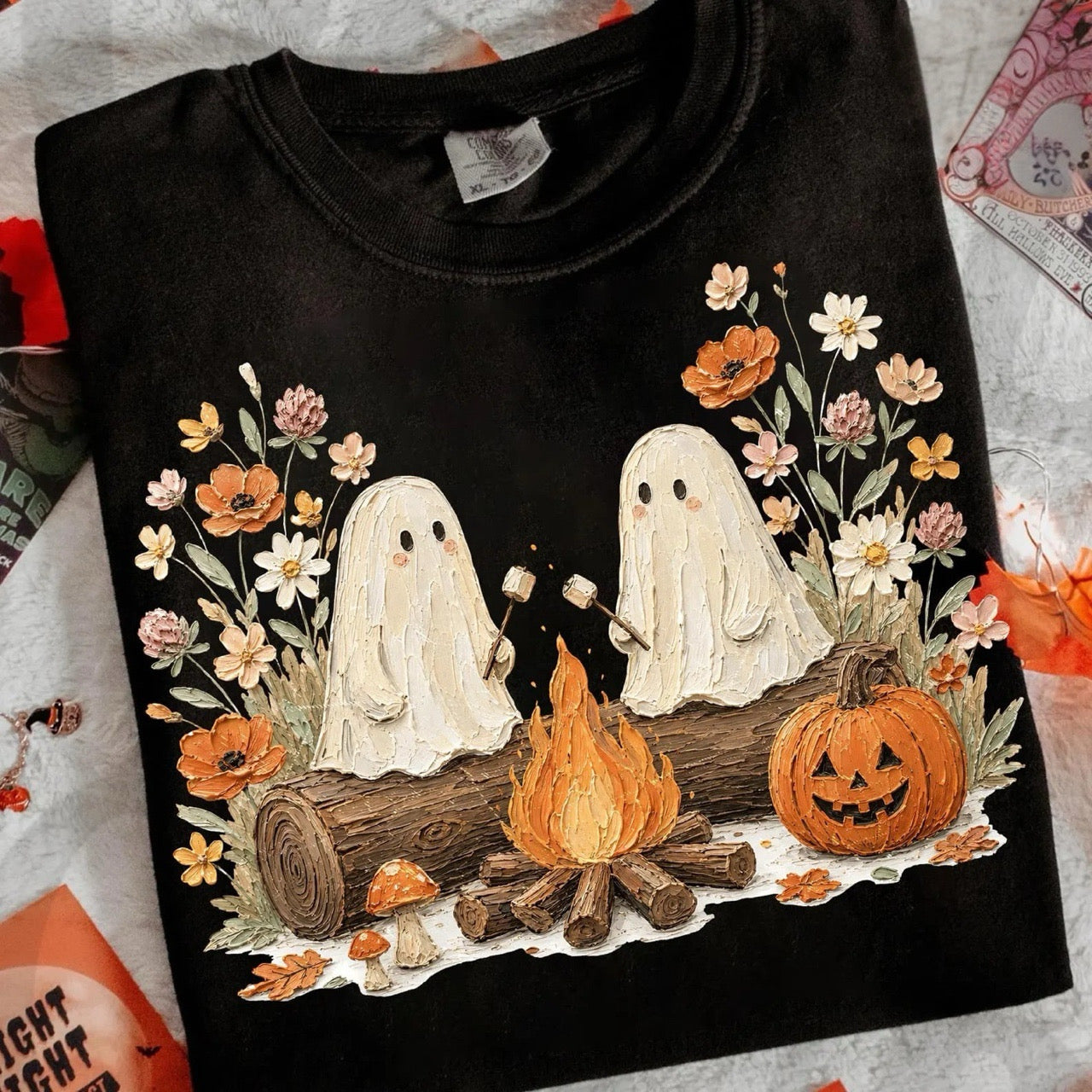 **DEAL OF THE DAY** Double Ghost & Campfire Black Tee