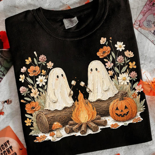 **DEAL OF THE DAY** Double Ghost & Campfire Black Tee