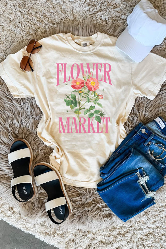 Flower Market Ivory Tee