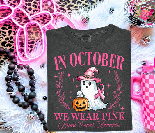We Wear Pink Ghost Bucket Pepper Tee