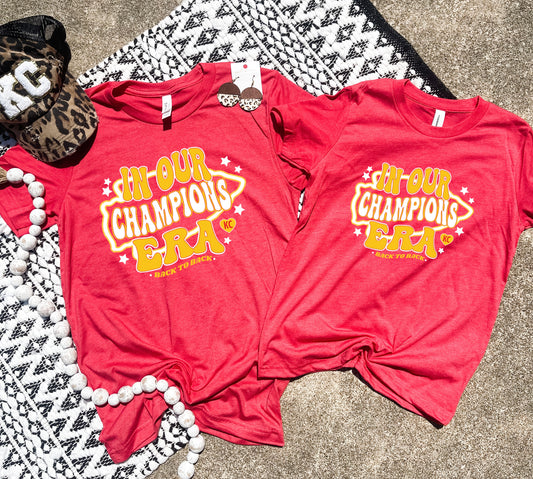 In Our Champions Era Arrowhead Heather Red Tee