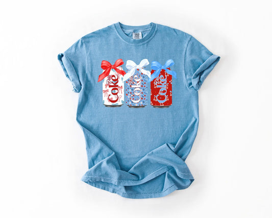 Diet 4th Of July Soda Washed Denim Tee