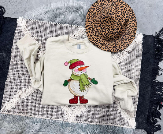 Preppy Snowman Sand Sweatshirt