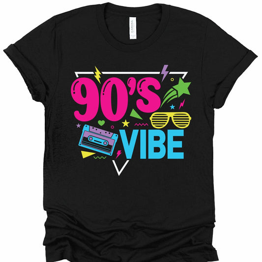 90s Vibe Black Tee